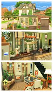 Little Farmhouse Sims 4 Speed Build Maison Sims Dispositions De Maison Sims 4 Maison