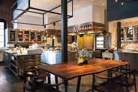 Stainless steel commercial hotel kitchen work food prep table workbench 60x30 The Next French Laundry Remodelista Restaurant Interior Kitchen Design Commercial Kitchen