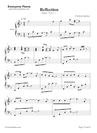 Download and print in pdf or midi free sheet music for reflection by matthew wilder arranged by pimplup for piano, vocals (solo). Reflection Mulan Soundtrack Stave Preview