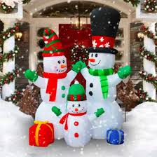 12 ft merry christmas lighted snowman family hot air balloon airblown inflatable. China Airblown Inflatable Snowman Family With Led Light For Yard Lawn Home Decorations China Inflatable Snowman And Inflatable Products Price