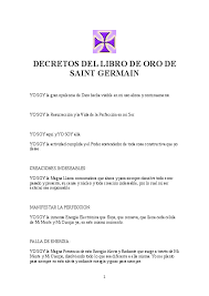 Cuando un grupo de estudiantes se reúne, un gran maestro o deva está presente en la atmósfera. Doc Decretos Del Libro De Oro De Saint Germain Eduardo Saenz Academia Edu