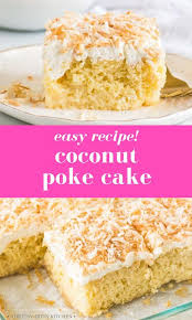It should be fine to sit on the counter without the frosting in a cool place. Coconut Poke Cake The Itsy Bitsy Kitchen Recipe In 2020 Coconut Poke Cakes Cake Mix Recipes Cake