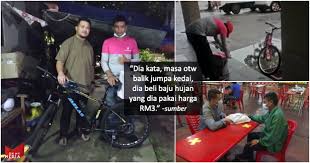 Gambar lebah madu dan kain batik. Berhujan Kayuh Basikal Uzur Hantar Makanan Lelaki Sebak Dapat Hadiah Baru