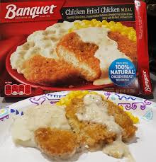 Line a baking sheet or pan with aluminum foil. Banquet Chicken Fried Chicken If Underwhelmed Was A Frozen Dinner You D Be Looking At It Frozendinners
