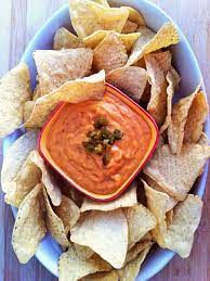 Healthy Vegan Queso Dip Recipe With Chips Or Veggies Recipe Vegan Queso Vegan Queso Dip Dairy Free Recipes