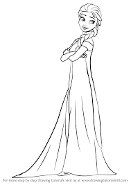 Frozen fever elsa coloring pages at getdrawings | free. Step By Step How To Draw Elsa From Frozen Fever Drawingtutorials101 Com Frozen Drawings Elsa Coloring Pages Disney Character Drawings