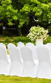 Easy To Set Up White Chair Covers For Outside Wedding Ceremony Chair Cover Diy Chair Cover Wedding Ceremony Chairs Chair Covers Wedding Banquet Chair Covers