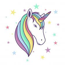 Tete De Licorne Coloree Avec Corne D Arc En Ciel Et Fond D Etoiles Vecteur Premium Star Background Unicorn Head Unicorn
