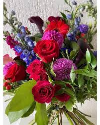 Oregon coastal hydrangea flowers in blue, white, purple, lavender, antique, & more colors 8.10.17. Jewel Tones Bouquet In Toronto On Bloominghill Flowers