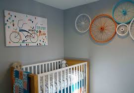 Looking for something that can actually double as a piece of decor? Bicycle Theme I Like The Wheels On The Wall Boy Room Toddler Boys Room Nursery Bedroom Ideas