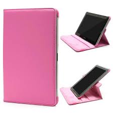 Tpu silikon case samsung galaxy tab a 10.1 t510 515 2019 matt klar crystal cover. Rotary Leather Case Samsung Galaxy Tab 2 10 1 P5100 P7500 Hot Pink