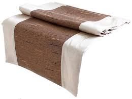 Artiwa Pearl Ivory Brown Silk Decorative Table Runner Bed Runner 14 By 120 Inch Artiwa Http Www Amazon Com Dp B00bokchg Bed Runner Silk Bedding Bed Table