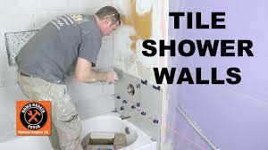 Plumbing a shower valve for tile. How To Tile A Shower Wall The Mixing Valve Wall By Home Repair Tutor Youtube