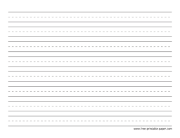 This college ruled paper template can turn any sheet of paper into writing paper once you print it. Kindergarten Writing Paper Free Printable Paper