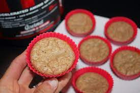 Base Muffin Recipe 1 2 Scoop Mts Whey Any Flavor 15g 1 4 Cup Oat Bran 40g 1 T Egg Substitute Protein Desserts Protein Powder Recipes Silicone Baking Cups