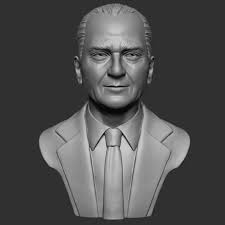 🗿 Mustafa Kemal Ataturk 3D sculpture 3D print model・ STL File for 3D  printing and CNC machining