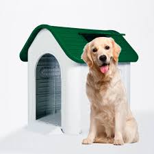 The unit has 2 plastic door flaps. Molly Large Size Dog House In Plastic Indoor Outdoor