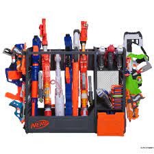 Hang nerf guns up on a pegboard. Hasbro Nerf Elite Blaster Rack Amazon De Spielzeug