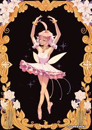 ahiru (princess tutu), princess tutu (character), princess tutu, pink  footwear, absurdres, commentary, english commentary, highres, 1girl, ahoge,  arms up, ballerina, ballet, ballet slippers, bead bracelet, beads,  bracelet, closed eyes, crown, dress, floral