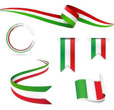 Bandiera Italiana Vettoriale Bandiera Cornice Di Fiori Italiani