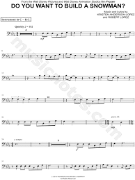 Do You Want To Build A Snowman Bass Clef Instrument From Frozen Sheet Music Cello Trombone Bassoon Baritone Horn Or Double Bass In Eb Major Transposable Download Print Sku Mn0131419