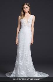Lazaro Venice Lace Sheath Gown At Nordstrom Com Bunches Of Delicate Lacy Blooms Gently Flo Designer Wedding Dresses Lazaro Wedding Dress A Line Wedding Dress