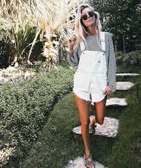 Black And White Striped Overalls Shorts Cute White Denim Overalls With Black And White Striped Top Fashion Birkenstock Outfit Summer Fashion