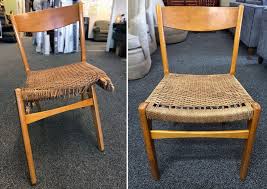 A natural rush seat is then woven onto the frame. Chair Caning Repair Experts Wicker Chair Repair