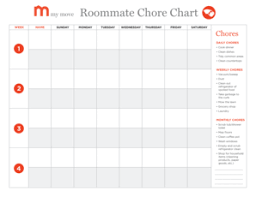 Fillable Online Roommate Chore Chart Domus Student Housing