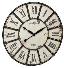 09 67 15 94 64. Horloge Murale Vintage En Bois Et Metal O 60 Cm