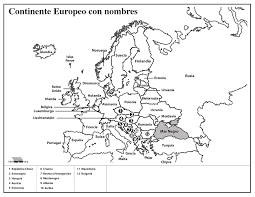 Mapa Del Continente De Europa En Blanco Y Negro Docsity