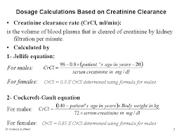 Calculating creatinine clearance was a simple resident research project designed by dr. Creatinine Clearance Equation Male