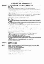 Customer Service Sales Resume Elegant Call Center Sales Representative Resume Samples