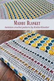 Madhu Honeycomb Blanket Tunisian Crochet Pattern Crochet Patterns Free Blanket Tunisian Crochet Patterns Crochet Blanket Patterns