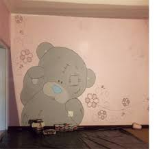 Beds & headboards bedding dressers nightstands benches bedroom decor lamps closet hello, my friend is looking for a pattern or kit of tatty teddy and his sister mindy both sleeping on pillows. Home Dzine How To Paint A Tatty Teddy Mural