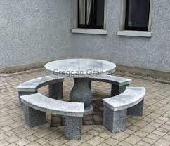 Granite patio tables are both sturdy and stylish, and we have tons of them to choose from in this extensive collection. Garden Pieces Creggan Granite Ireland Creggan Granite Ireland Granite Sills Granite Quoins Granite Lintels Granite Kerbs Granite Wall Capping Granite Piers Granite Paving