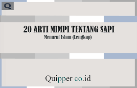Arti mimpi membersihkan kotoran bayi. 20 Arti Mimpi Tentang Sapi Menurut Islam Lengkap
