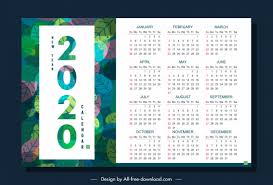 Black calendar design january line parallel pattern rectangle square symmetry text black and white. 2020 Calendar Free Vector Download 1 717 Free Vector For Commercial Use Format Ai Eps Cdr Svg Vector Illustration Graphic Art Design