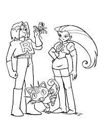 Team Rocket Coloring Page Pokemon
