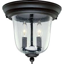 Progress Lighting Ashmore Collection 2 Light Textured Black Outdoor Flushmount P5562 31 The Home Depot