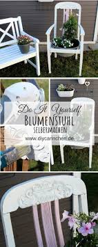 Diy Blumenstuhl In Shabby Chic Einfach Selber Machen Und Bepflanzen Blumen Stuhl Shabby Chic Garten Dekoration