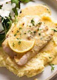 Baked Fish With Lemon Cream Sauce Recipe Fish Fillet Recipe White Fish Recipes Baked Baked Fish Fillet