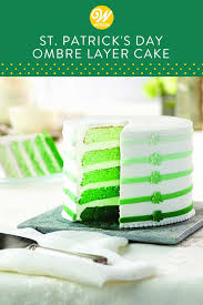 St Patrick S Day Ombre 5 Layer Cake Recipe Cake Creative Cake Decorating Green Cake