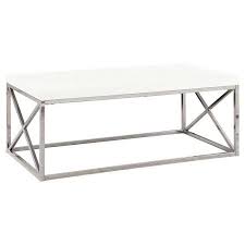 A coffee table is the focus of any living room furniture layout and creates the perfect spot for entertaining. Monarch Coffee Table Glossy White With Chrome Metal Walmart Com Metal Coffee Table Living Room Coffee Table Coffee Table