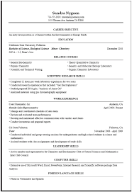 Natural Sciences Resume Sample Career Center Csuf