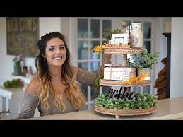 House of wren has really delivered a peaceful vibe in this tiered tray. How To Decorate A Three Tier Tray Fm Farmhouse Subscription Box Fall Decorate With Me 2019 Youtube