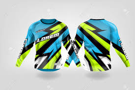 Download T Shirt Sport Design Template Long Sleeve Soccer Jersey Mockup For Football Club Uniform Front And Back View Motocross Jersey Mtb Jersey Royalty Free Cliparts Vectors And Stock Illustration Image 130417922