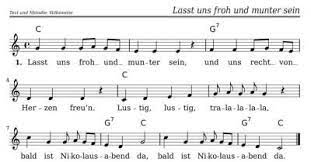 lasst uns froh und munter sein noten lied kinder lied weihnachtslieder noten und noten