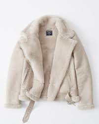 Womens Faux Shearling Moto Jacket Womens Coats Jackets Abercrombie Com Jackets Coats Jackets Jackets For Women