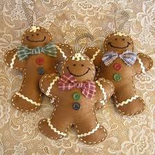 15 Farcies Feutre Gingerbread Man Noel Ornements Cookie Par Mariiam Felt Christmas Ornaments Christmas Crafts Felt Christmas